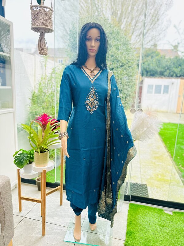 Cotton Salwar with Trousers & With Dupatta Size (S,M,L,XL)